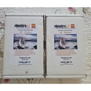 (2) 4" X 6" Premium Luster Inkjet Photo Paper - 100 Sheets Each Box. 2 Boxes